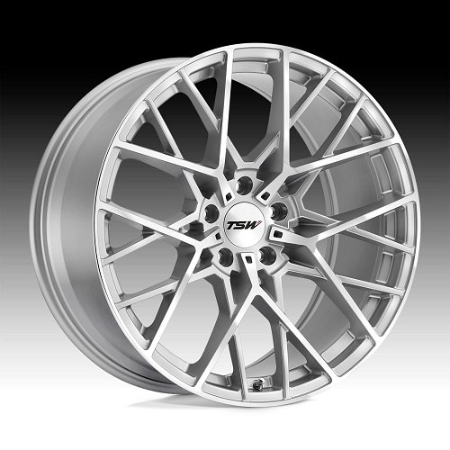 TSW Sebring Machined Silver Custom Rims Wheels 1